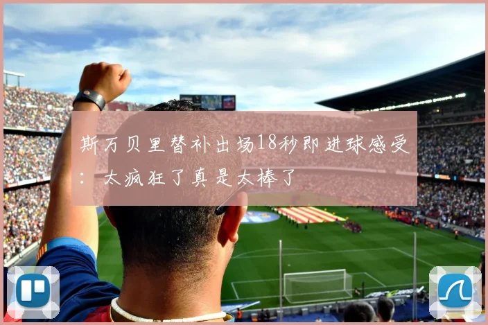 斯万贝里替补出场18秒即进球感受：太疯狂了真是太棒了